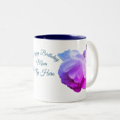 Mam Mijn Hero Birthday White Rose Tweekleurige Koffiemok (Voorkant rechts)