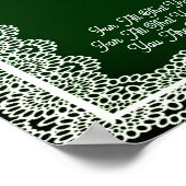 Mam Mijn Hero White Rose Bloem Gepersonaliseerd Poster (Hoek)