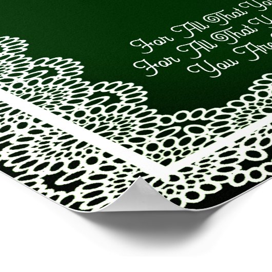 Mam Mijn Hero White Rose Bloem Gepersonaliseerd Poster (Hoek)