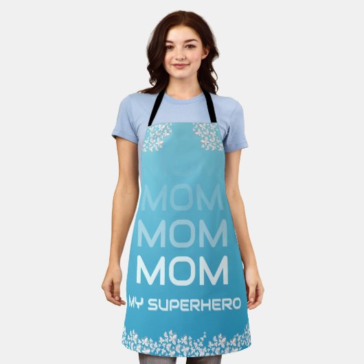 MAM Mijn superheld Blauw Schort (Gedragen)