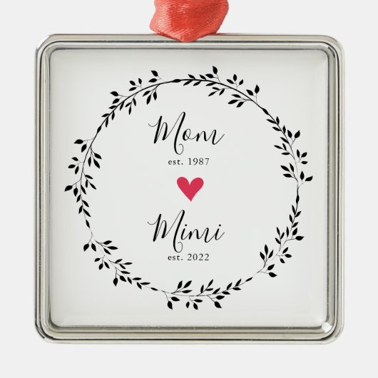 mam | Mimi Jaar Oost | Heart Ceramic Ornament (Voorkant)