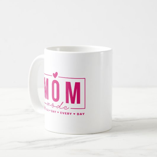Mam Mode Funny Simple Modern Script Typografie Koffiemok (Voorkant links)