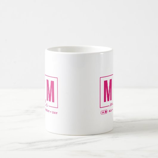 Mam Mode Funny Simple Modern Script Typografie Koffiemok (Center)