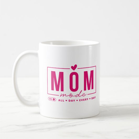 Mam Mode Funny Simple Modern Script Typografie Koffiemok (Links)