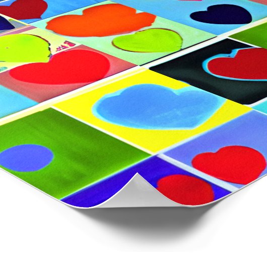 Mam moderne abstracte schattige pop harten poster (Hoek)