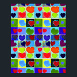 Mam moderne abstracte schattige pop harten poster<br><div class="desc">Show je moeder een beetje liefde,  want ze is allemaal hart. Vertel je mama dat ze de beste is,  de beste moeder die elke moeder leefde met dit levendige poster van de moderne kunst van de pop. Je kunt dit ook aan je beste vrienden,  andere familieleden of jezelf geven.</div>