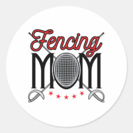 Mam-moeder omheining Fencer Ronde Sticker