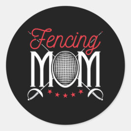 Mam-moeder omheining Fencer Ronde Sticker