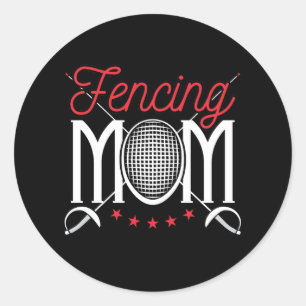 Mam-moeder omheining Fencer Ronde Sticker