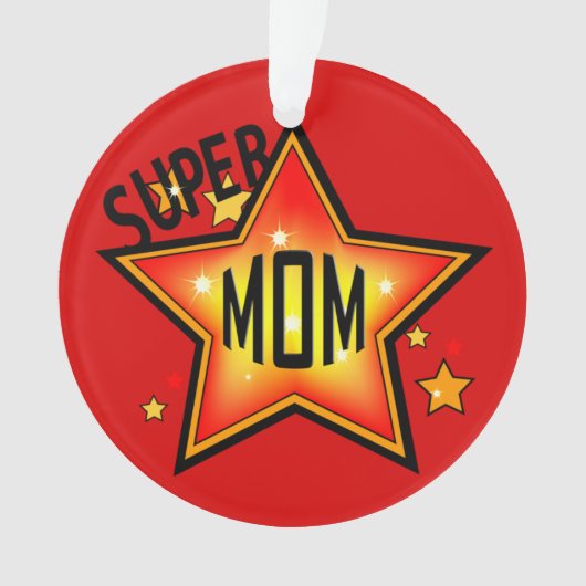 Mam Moeder Super Star Kerstversiering 2 Ornament (voorkant)