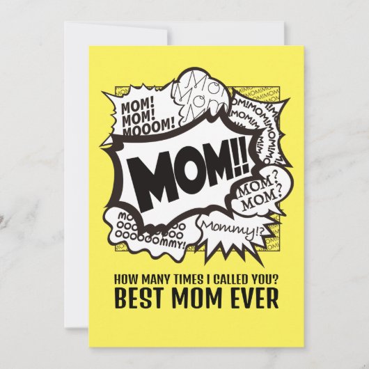 MAM! Moederdag bedankt kaarten (Voorkant)