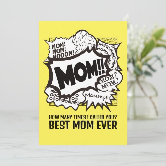 MAM! Moederdag bedankt kaarten (Staand voorkant)