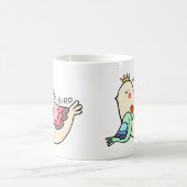 Mam, moederdag cadeau, schattige mama-vogelkunst koffiemok (Center)