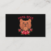 Mam Moederdag Floral Beer Family Roos Cute Mama Visitekaartje (Achterkant)