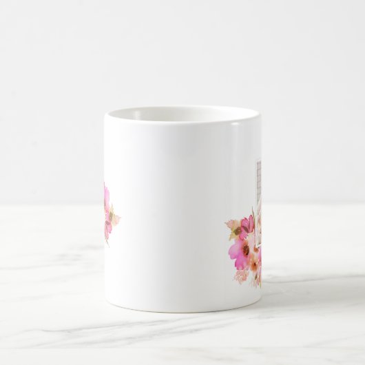 Mam Moederdag Floral Foto Koffiemok (Center)