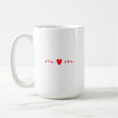 Mam Moederdag geeft Cute Red Heart White Classy Koffiemok (Links)