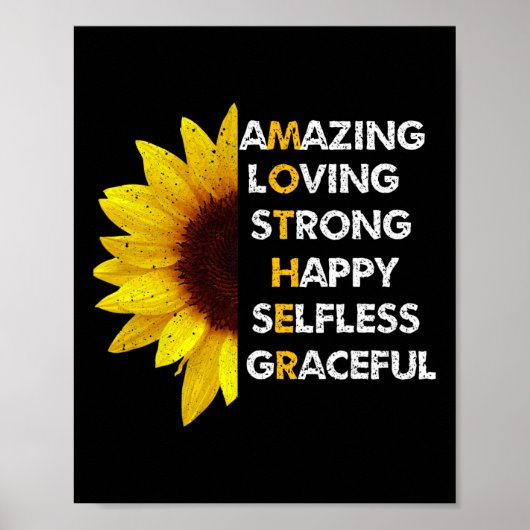 Mam Moederdag Mam Verbazingwekkend Liefdevolle Ste Poster (Voorkant)