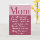 Mam - Moederdag- of vogelkaart Kaart (Gele Bloem)