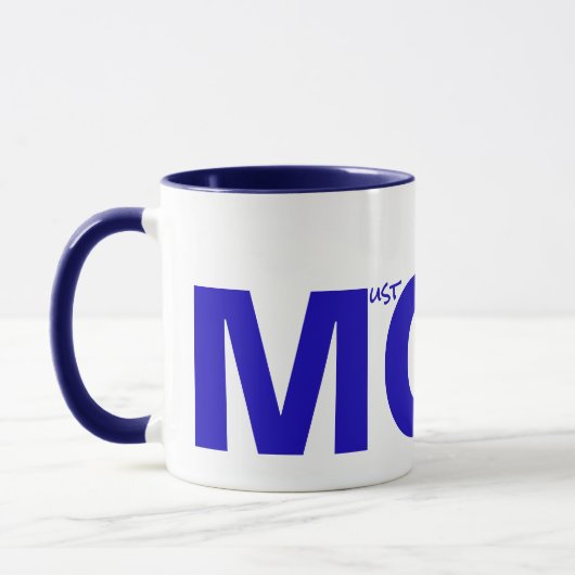 MAM (moet me gehoorzamen) Blauw Mok (Links)