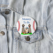 Mam moet zijn | Baseball Theme Boy's Baby shower Ronde Button 7,6 Cm (In situ)