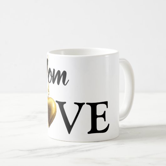 Mam mokken moderne moeder houdt van gouden hartkof (Voorkant rechts)