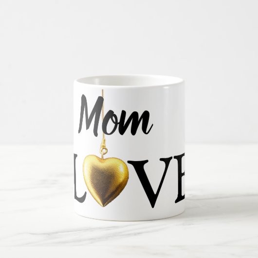 Mam mokken moderne moeder houdt van gouden hartkof (Center)