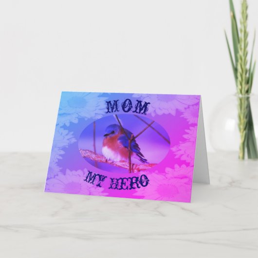 Mam My Hero Bluebird Moederdag Kaart (Voorkant)