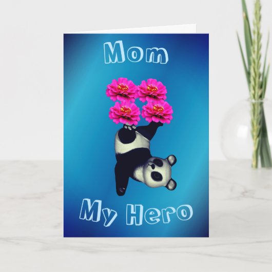 Mam My Hero Juggling Panda Birthday Kaart (Voorkant)