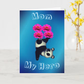 Mam My Hero Juggling Panda Birthday Kaart (Gele Bloem)