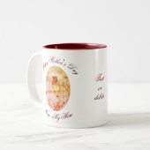 Mam My Hero Moederdag Waxwing Personalized Tweekleurige Koffiemok (Voorkant links)