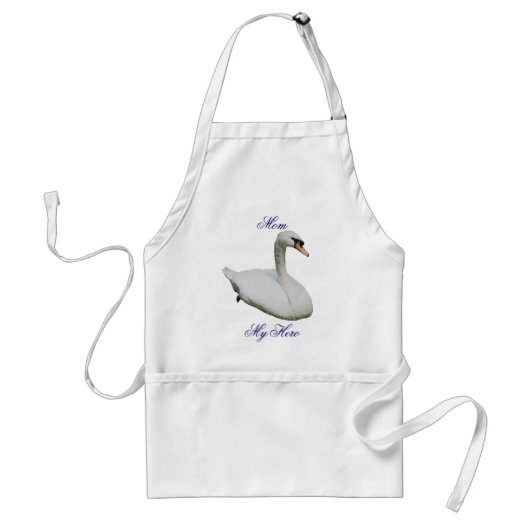 Mam My Hero Regal Swan Natuur Foto Apron Standaard Schort (Voorkant)