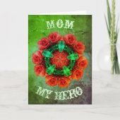 Mam My Hero Roos Art Birthday Kaart (Voorkant)