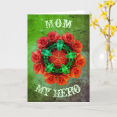 Mam My Hero Roos Art Moederdag Kaart (Gele Bloem)