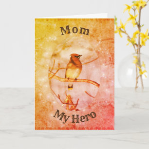 Mam My Hero Waxwing Art Moederdag Kaart