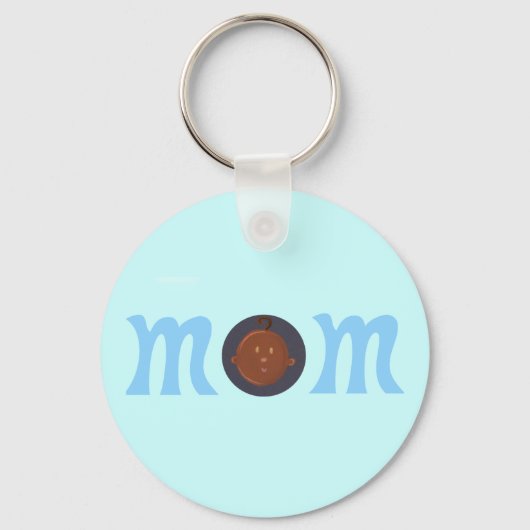 Mam naar Afrikaanse baby Sleutelhanger (Voorkant)