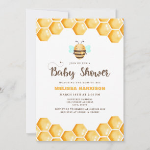 Mam naar Bee Baby shower Kaart