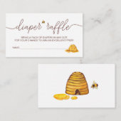 Mam naar Bee baby shower luier loterij Informatiekaartje (Voorkant / Achterkant)