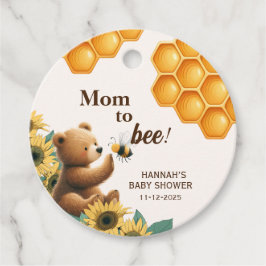 Mam naar Bee Barly Wachten Baby shower Bedankjes Labels