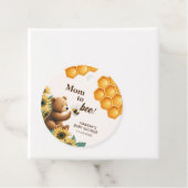 Mam naar Bee Barly Wachten Baby shower Bedankjes Labels (In situ)