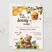 Mam naar Bee Barly Wachten Baby shower Kaart (Voorkant)