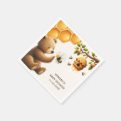 Mam naar Bee Brown Beer Baby shower Servet (Hoek)