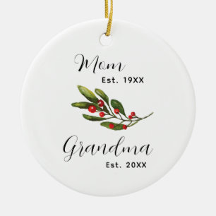 Mam naar oma baby's foto Kerstmis Keepsake Keramisch Ornament