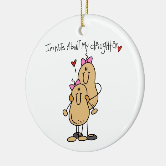 Mam - Nuts over mijn T-shirts en cadeautjes Keramisch Ornament (Links)