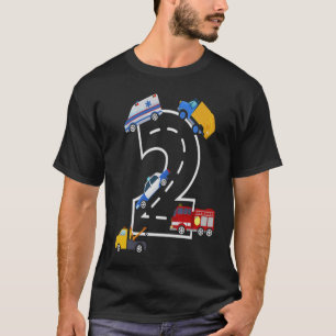 Mam of pap 2e verjaardag vrachtwagens Ik ben 2 jaa T-shirt