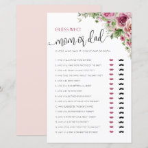 Mam of Pap Baby shower Spel