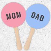 Mam of papa? | Modern roze blauw Baby shower Handwaaier