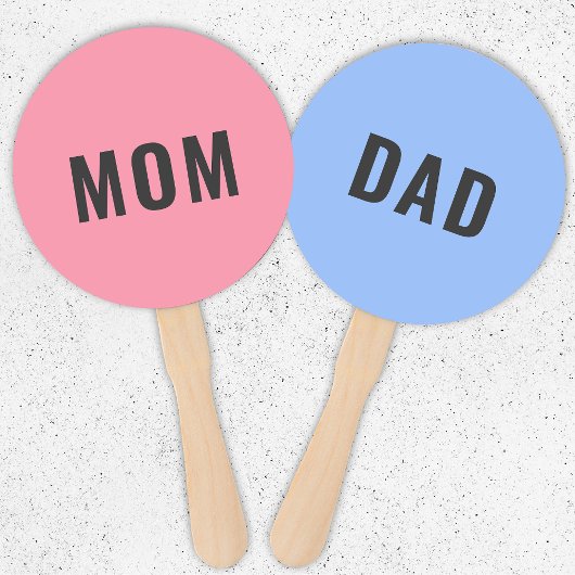 Mam of papa? | Modern roze blauw Baby shower Handwaaier
