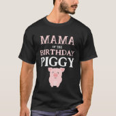 Mam of papa van de verjaardag Piggy Ouder T-shirt (Voorkant)
