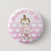 Mam om Baby shower Button te zijn (Voorkant)
