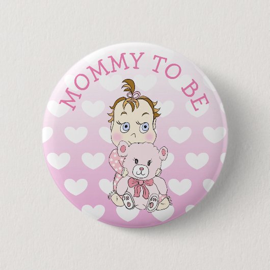 Mam om Baby shower Button te zijn (Voorkant)